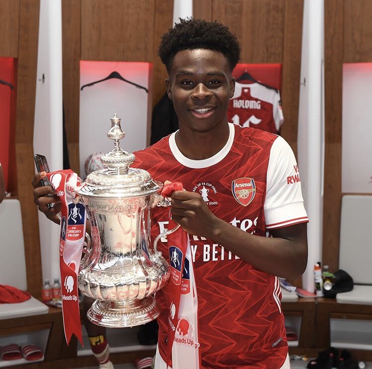 Arsenal Celebrate Saka At 19
