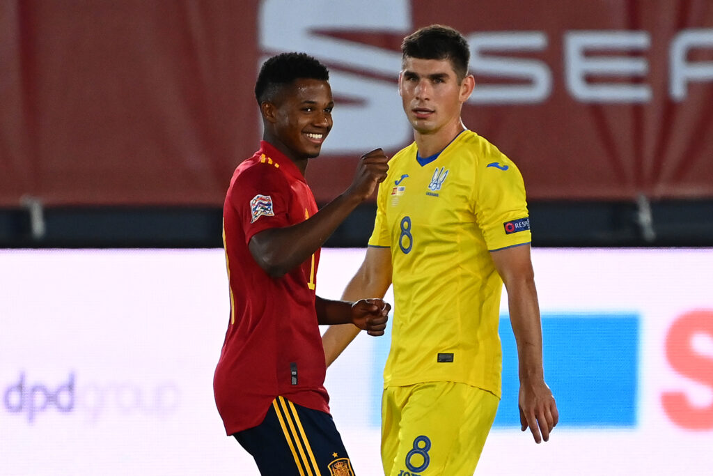 UEFA Nations League: Barcelona’s Fati Breaks 95-Year Record As Spain Thrash Ukraine; Switzerland Hold Germany