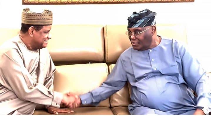 L-R Presidential Aspirant, Mohammed Hayatu-Deen and ADC Presidential Candidate, Atiku Abubakar