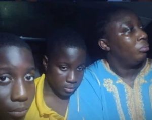 Mrs Olaide Busayo Adegoke John-Paul and her 12-year-old twin sons, Peter and Paul.