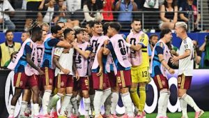 Spain celebrate their 2026 FIFA World Cup Semi-final win over France on Tuesday, July 14, 2026.